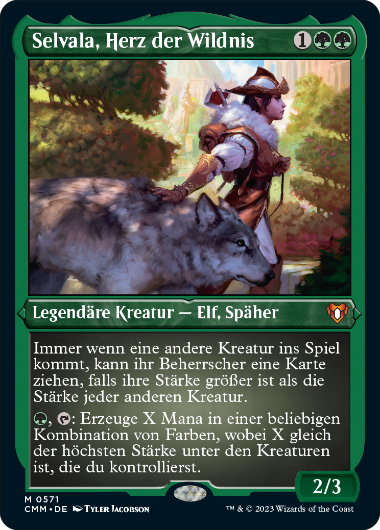 Selvala, Herz der Wildnis, als Etched-Foilkarte