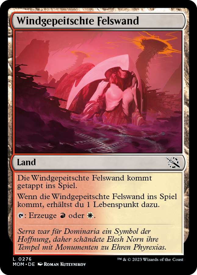 Windgepeitschte Felswand